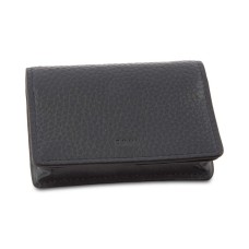 DKNY Pebble Leather Card Holder (Gray)