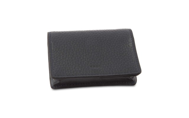  Pebble Leather Card Holder (Gray)