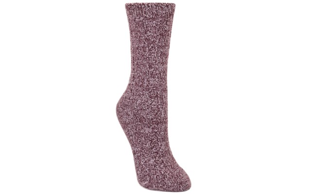  Women’s Color Twist Cable Crew Sock (Pink,9-11)