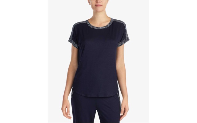  Women’s Contrast-Trim Pajama Tops