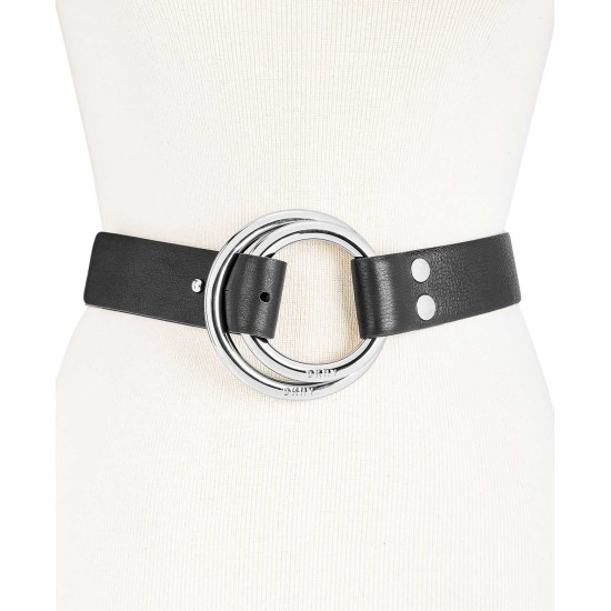  Women's Double-Ring Pull-Back Leather Belt