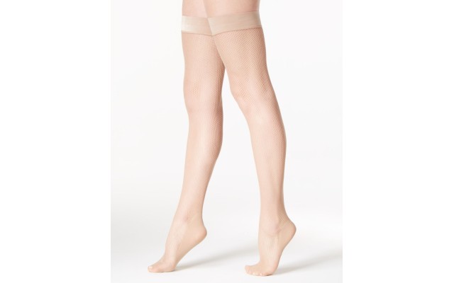  Women’s Fishnet Thigh Highs (Nude, Medium/Tall)