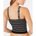  Women’s Litewear Seamless Ribbed Crop Tank (Black, L/XL)
