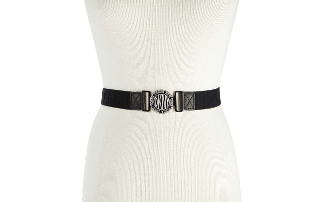  Women's Logo-buckle Webbed Stretch Belt