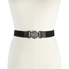 DKNY Women's Logo-buckle Webbed Stretch Belt