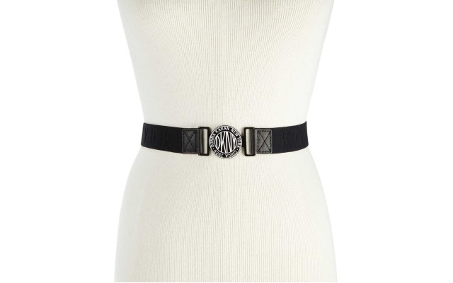  Women's Logo-buckle Webbed Stretch Belt