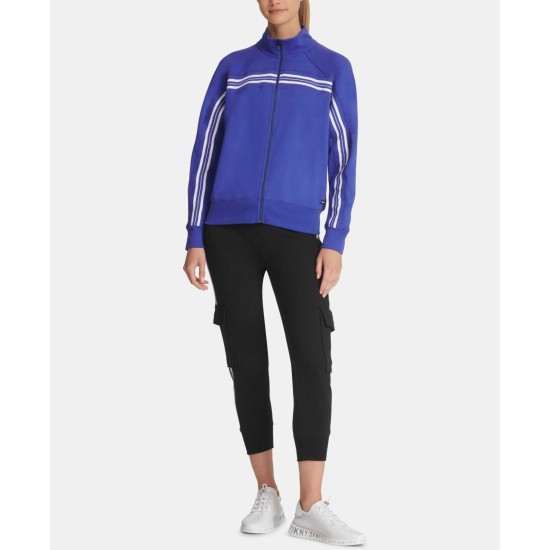  Women's Sport Zip Sweatshirts, Blue, Small