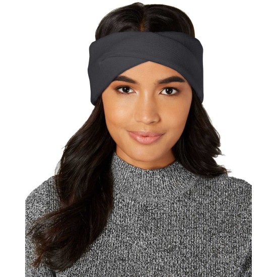  Women’s Twisted Ribbed-Knit Headband (Charcoal)