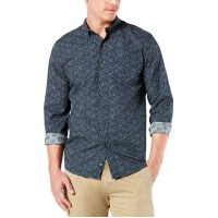 Dockers Men’s Alpha Icon Shirt (Blue, XL)