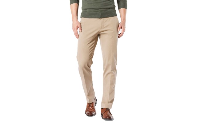  Men’s Straight Fit Workday Khaki Pants with Smart 360 Flex (Safari Beige (Stretch), 30W x 32L)