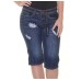  Juniors’ Ripped Denim Bermuda Shorts Size 0