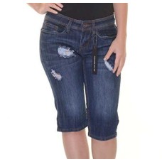 Dollhouse Juniors’ Ripped Denim Bermuda Shorts Size 0