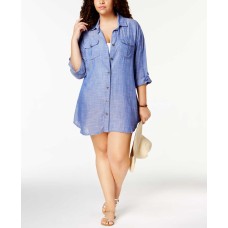 Dotti Women's Plus Size Shirt Dress Swimwear