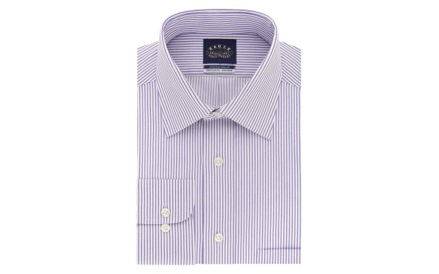  Men’s Non Iron Stretch Collar Regular Fit Stripe Dress Shirts