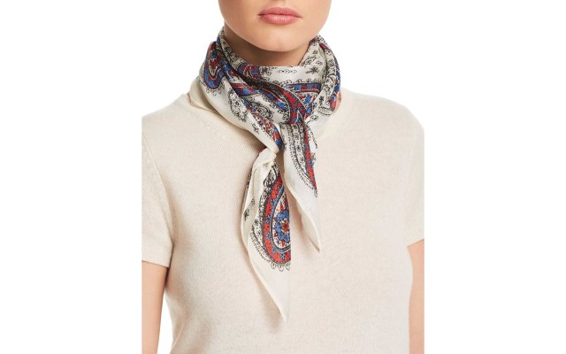  Bruny Island Paisley Scarf (One Size, White)