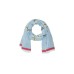  Cabana Stripe Cotton Scarf & Cover-Up (Coastal Blue, One Size)