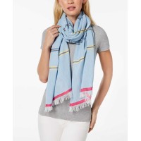 Echo Cabana Stripe Cotton Scarf & Cover-Up (Coastal Blue, One Size)