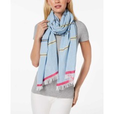 Echo Cabana Stripe Cotton Scarf & Cover-Up (Coastal Blue, One Size)