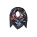  Design Adelaide Floral Silk Square Scarf (One Size, Navy)