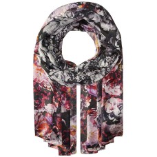 Echo Design Bed of Roses Oblong Black Scarves