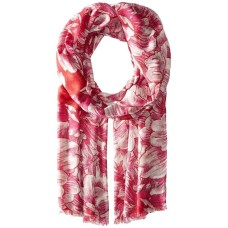 Echo Design Painted Floral Wrap Ruby Scarves