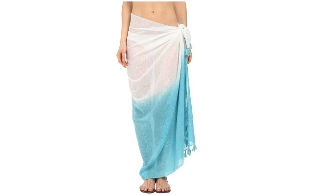 Echo Design Women’s Ombre Tassel Pareo Pacific Teal Scarf One Size
