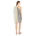  Design Women’s Textured Stripe Poncho Swimsuit Cover Up