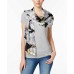  Flutter Silk Scarf Black ONE SIZE