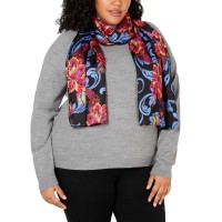 Echo Giving Me Butterflies Silk Scarf (Black/Multi, One Size)