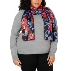 Echo Giving Me Butterflies Silk Scarf (Black/Multi, One Size)