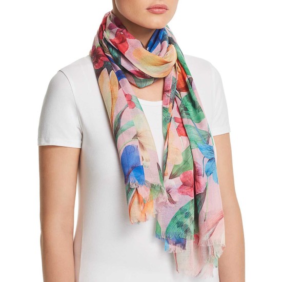  Hobart Floral Wrap (One Size, Pastel Pink)