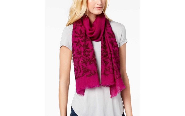  Jaipur Birds Wool Scarf (Indian Rose, One Size)