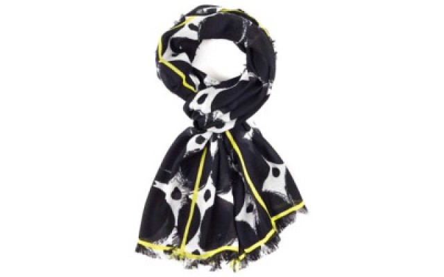 Echo Painted Dot Wrap,Black, White, Yellow,One Size
