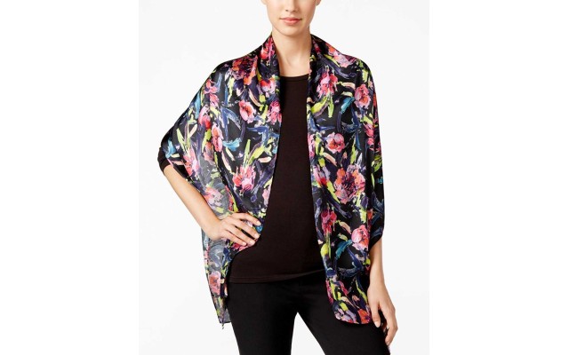 Echo Painterly Floral Oblong Scarf