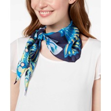 Echo Tiger Lily Silk Diamond Bandana Scarf (Navy)