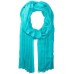  Women's Solid Crinkle Wrap & Scarves, Caribbean Sea