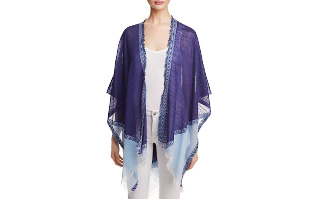  Women’s Surf Club Corner Color-Block Ruana Poncho