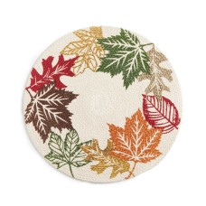 Elrene Leaf Wreath Braided 15″ Round Placemat