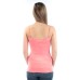  Women's  Reversible Basic Camisole Shirt Tank Tops, Coral, Small