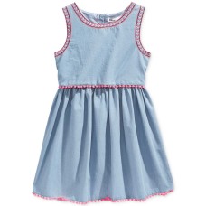 Epic Threads Denim Popover Dress, Big Girls (Light Blue, XL)