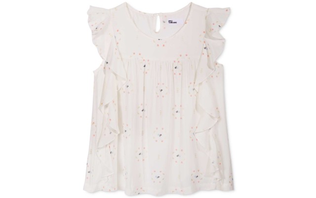  Geo-Print Ruffle Tops