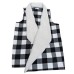  Girls' Faux-Fur Plaid Vests