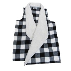 Epic Threads Girls' Faux-Fur Plaid Vests