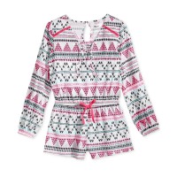 Epic Threads Gir’s Geo-Print Lace-Up Rompers
