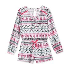 Epic Threads Gir’s Geo-Print Lace-Up Rompers