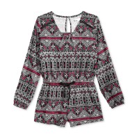 Epic Threads Gir’s Geo-Print Lace-Up Rompers
