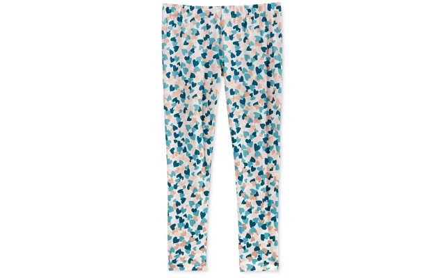  Mix and Match Metallic Heart-Print Leggings, Toddler & Little Girls, SIZE 4T/4