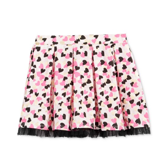  Toddler & Little Girls Mix & Match Tulle-Trim Heart-Print Skirts