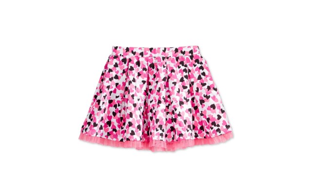  Toddler & Little Girls Mix & Match Tulle-Trim Heart-Print Skirts