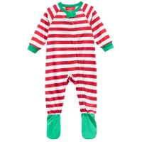 Family Pajamas Infant Holiday Stripe Footed Pajamas